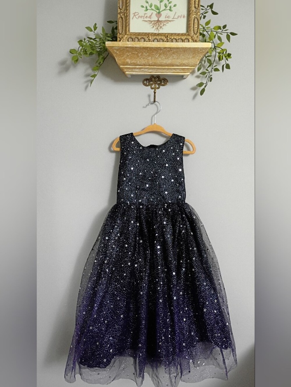 Girls Black Starry Tulle Costume Dress - Brand: